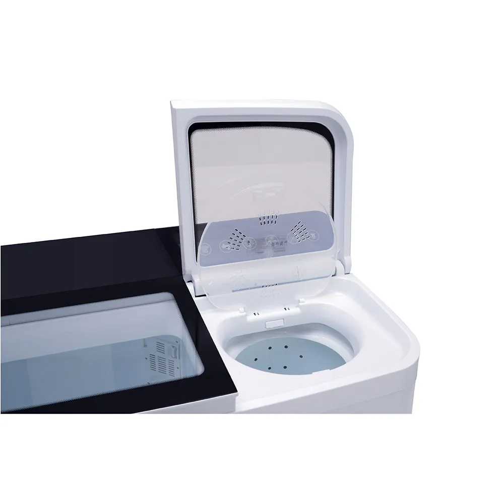 Haier Toughened Glass Lid 10 Kg  Semi Automatic Washing Machine HTW100-178BK